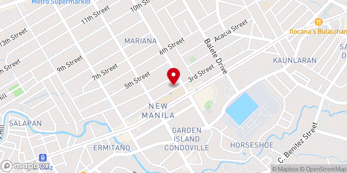 Map showing location of Jubilee Evangelical Church