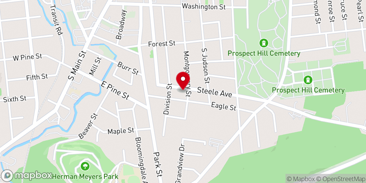 Map showing location of Joyous Journey Celebrations