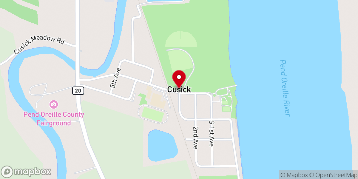 Map showing location of Rustic River Wedding & Venue