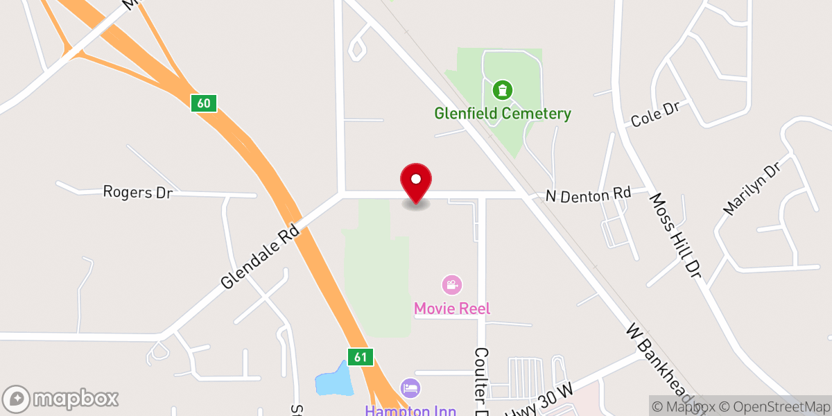 Map showing location of New Albany District of the United Methodist Church