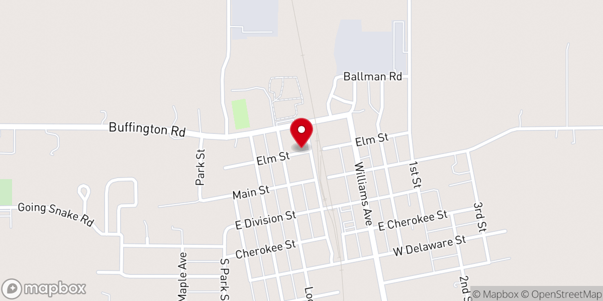 Map showing location of Hope Center