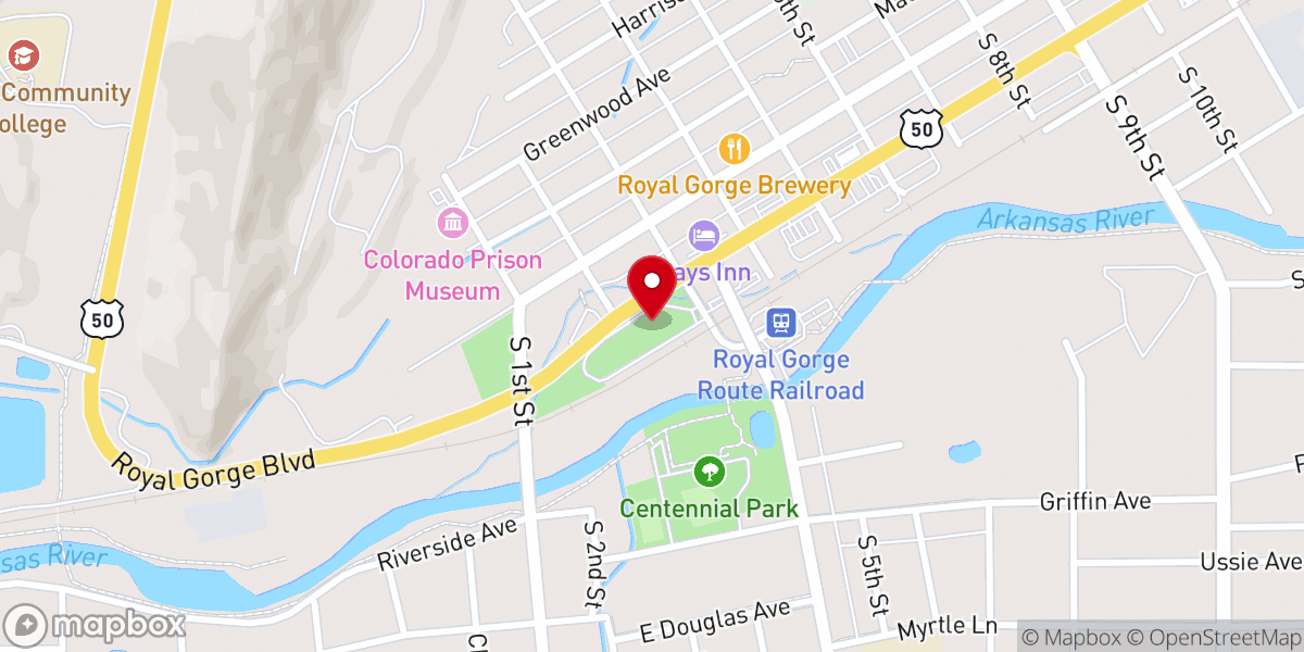 Map showing location of Veterans Park