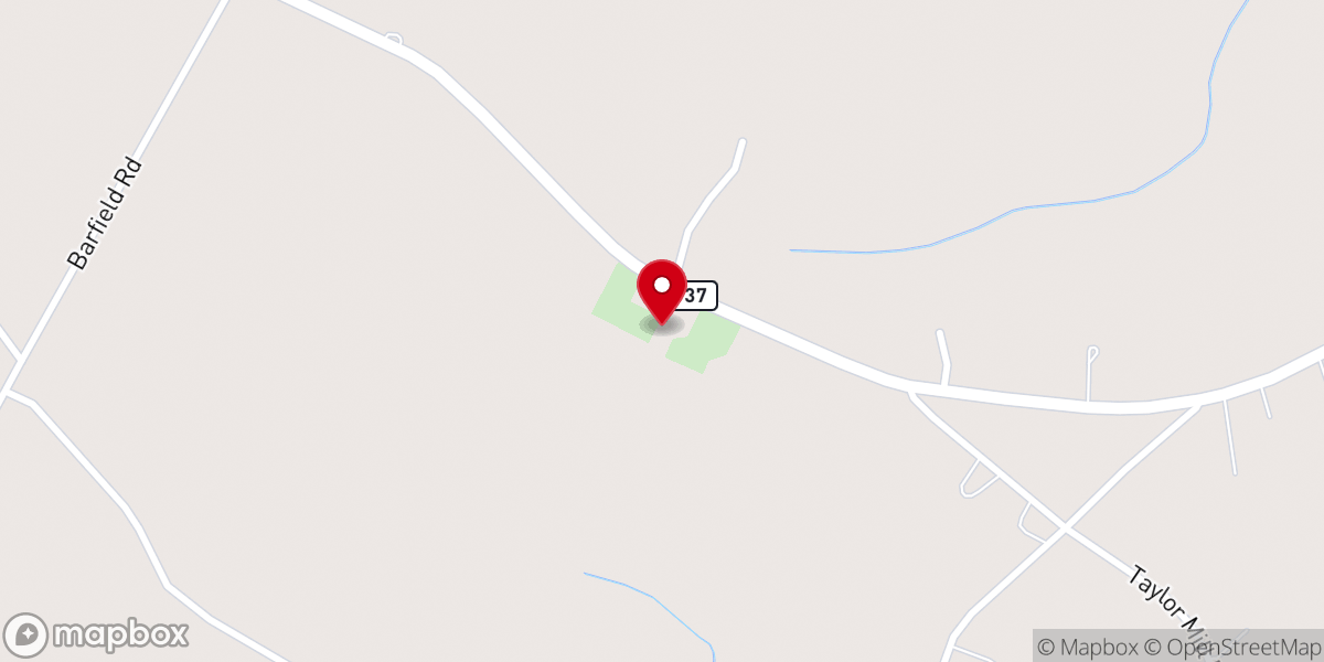 Map showing location of Cool Spring Baptist Church