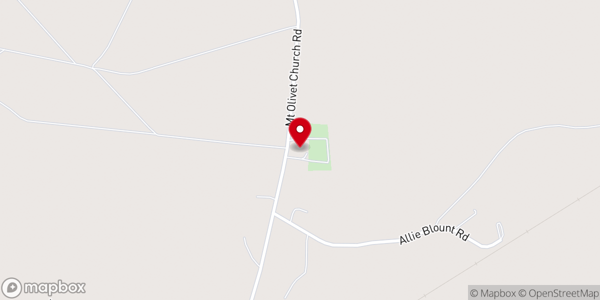 Map showing location of Mt Olivet Church