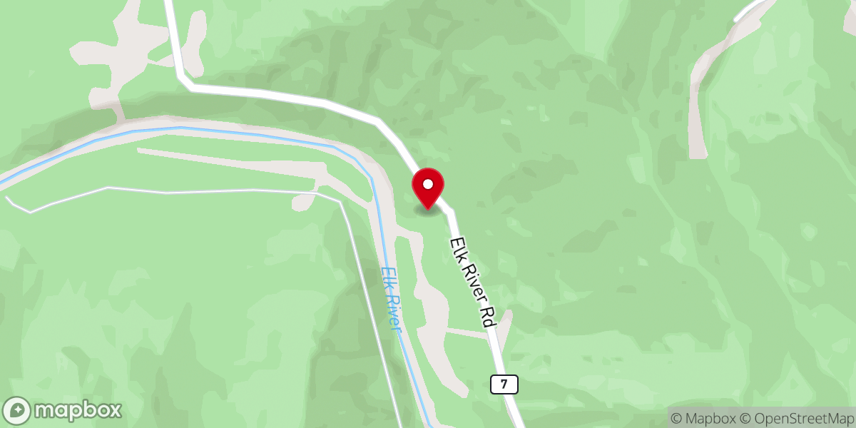 Map showing location of Elk River Pentecostal Church