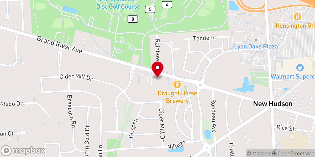 Map showing location of New Hope a Unitarian Universalist Congregation