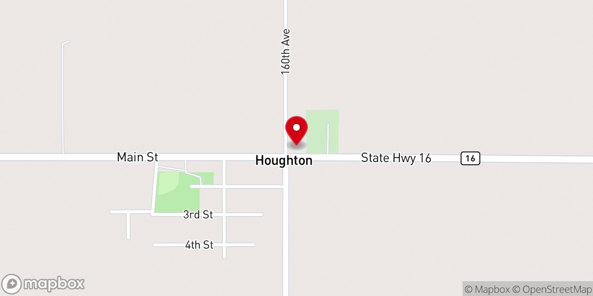 Map showing location of St John the Baptist Catholic Church