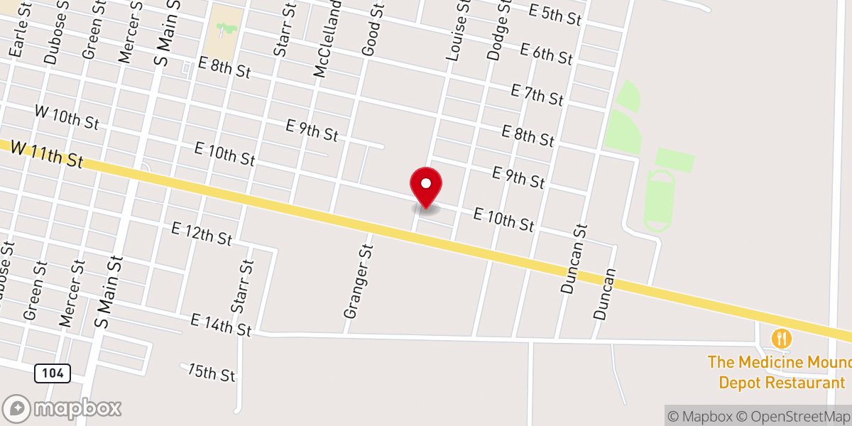 Map showing location of Peace River Cowboy Church Annex