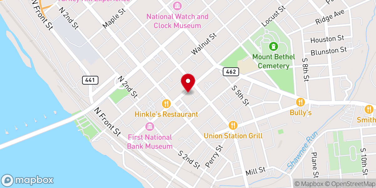 Map showing location of Saint Paul Episcopal Church