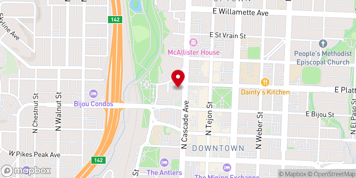 Map showing location of Catholic Diocese of Colorado Springs