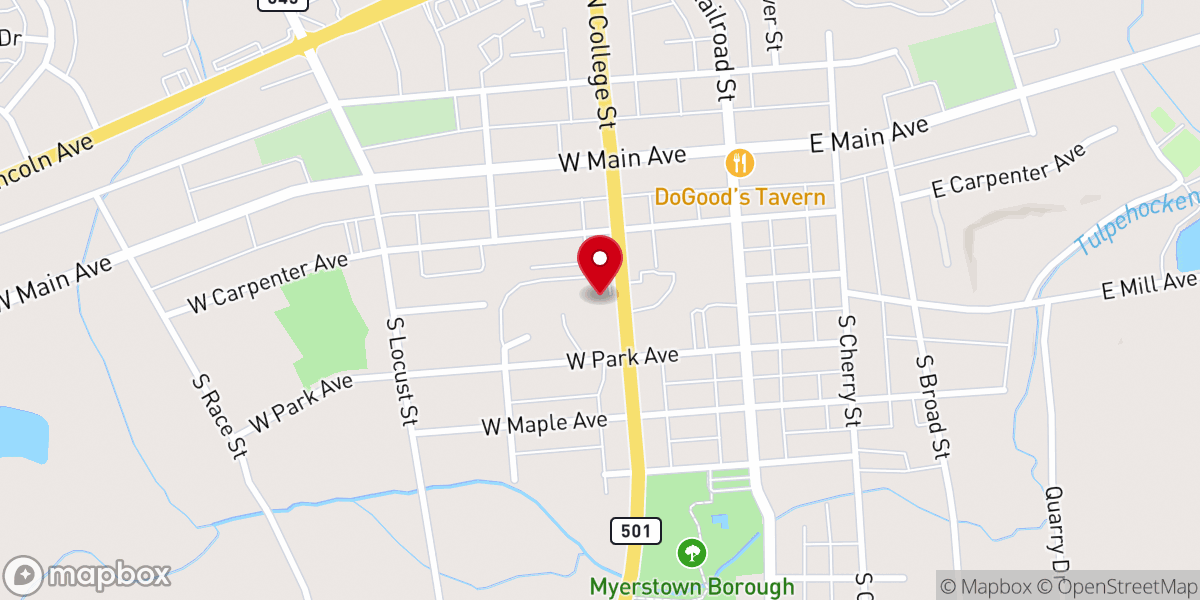 Map showing location of Christ Community Church
