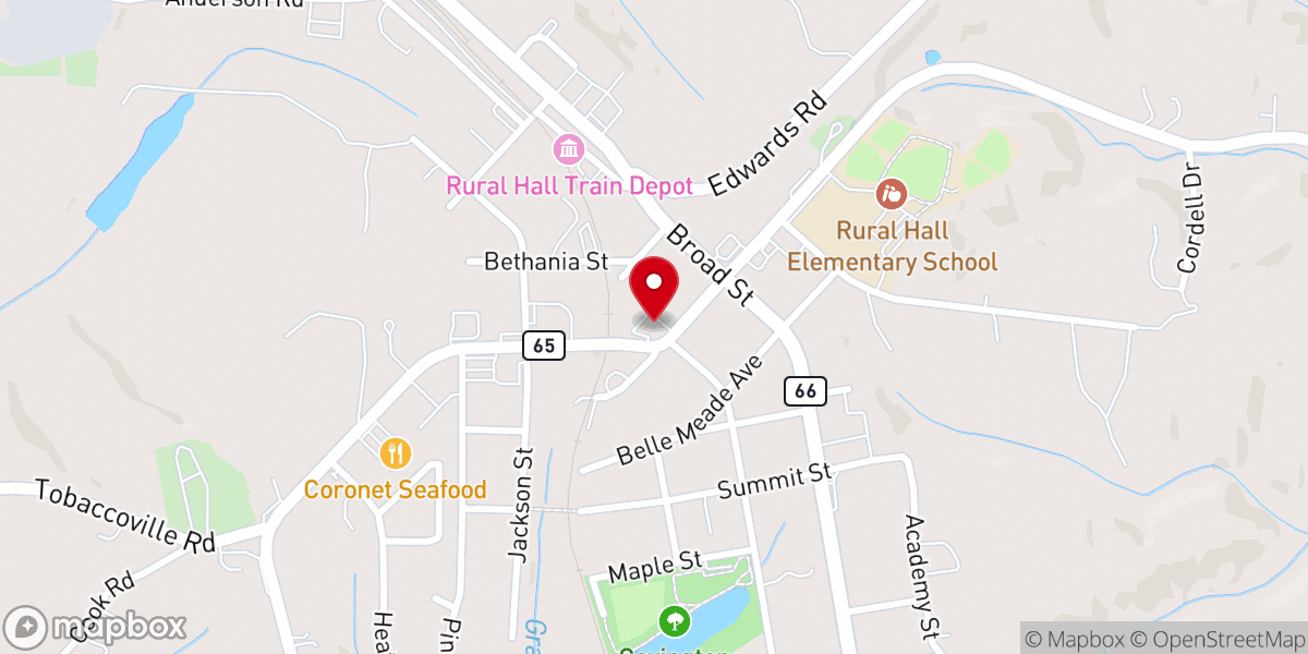 Map showing location of St James United Methodist Church