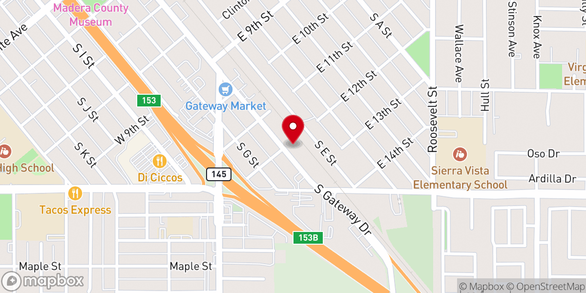 Map showing location of Liberty Baptist Church