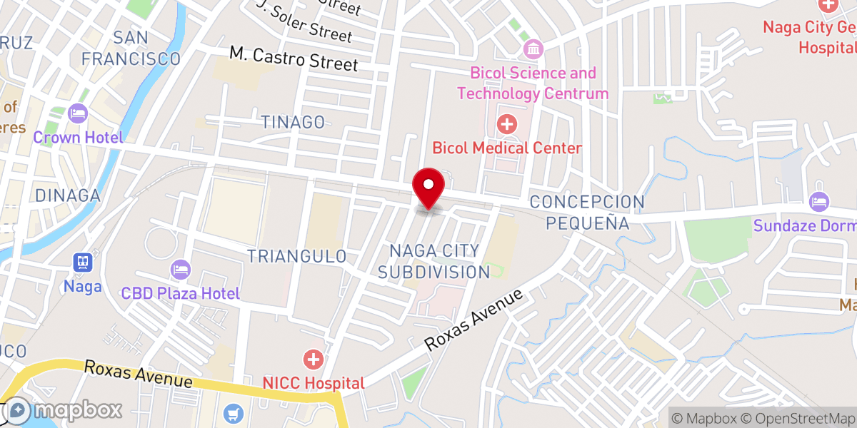 Map showing location of Most Holy Church of God in Christ Jesus - Naga