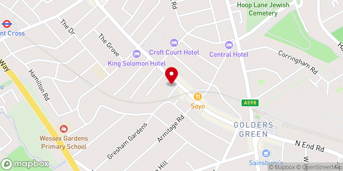 Map showing location of The Greek Orthodox Cathedral of the Holy Cross & St. Michael