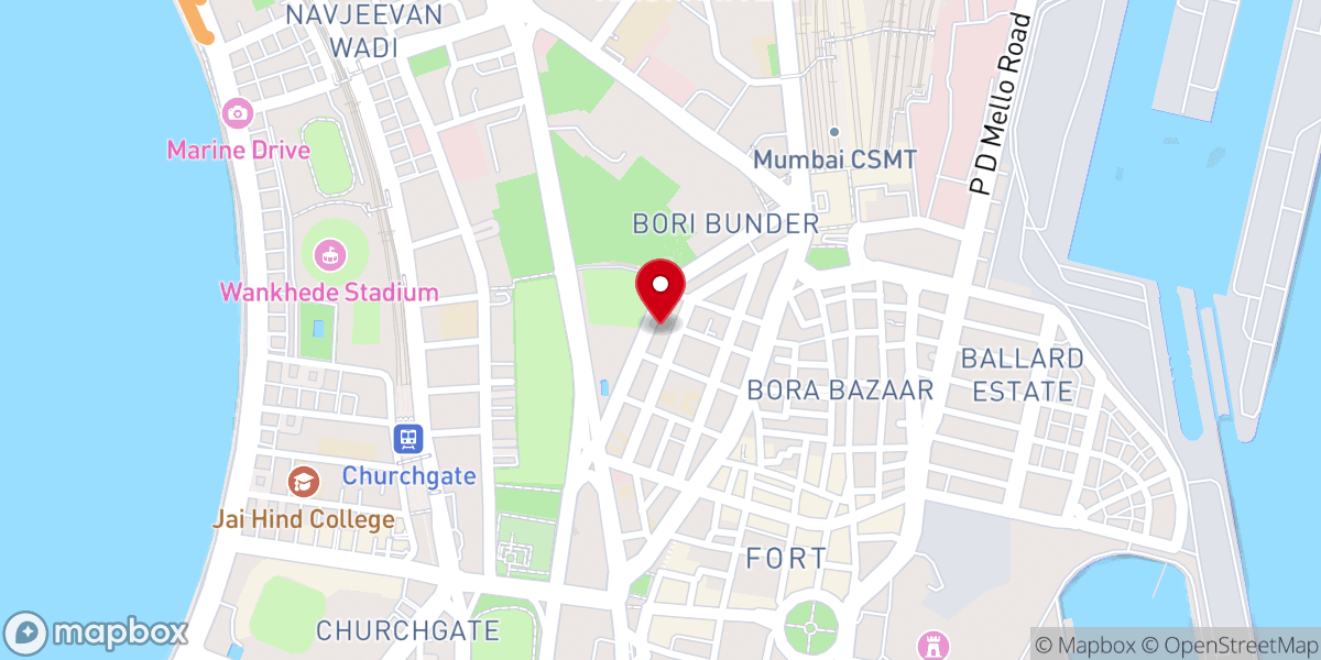 Map showing location of Diocesan Youth Fellowship Committee, Bombay (CNI)