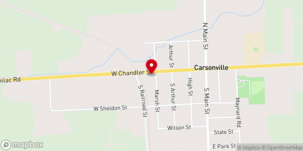 Map showing location of Project Blessings CPS Thrift