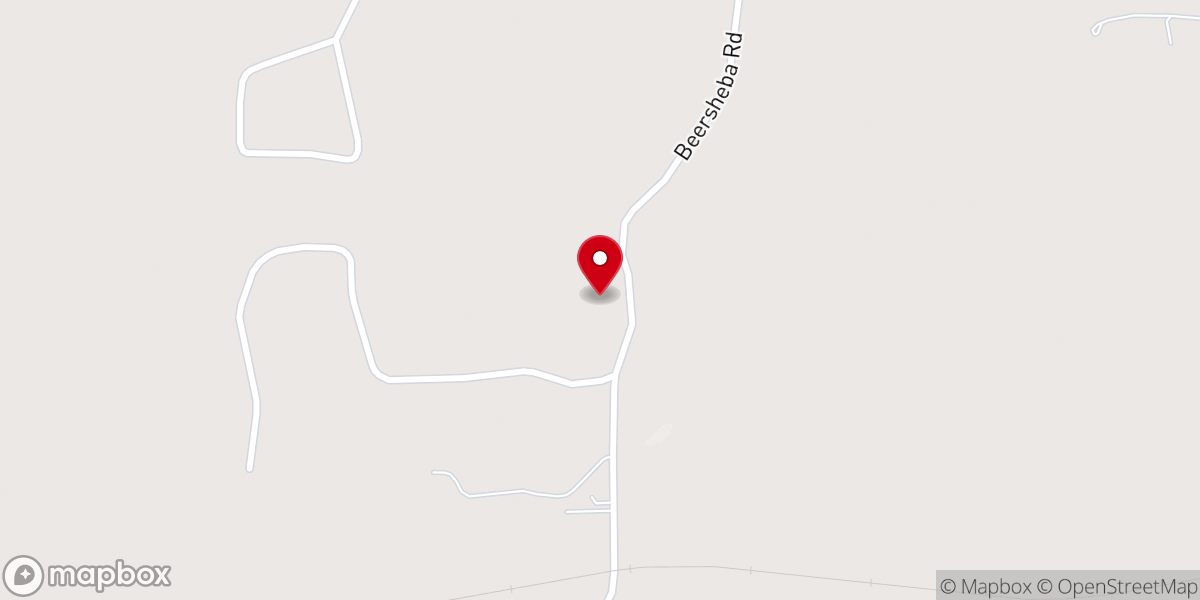 Map showing location of Beersheba Cumberland Church