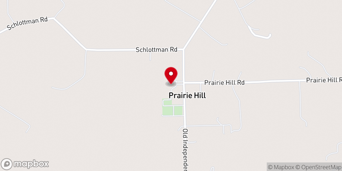 Map showing location of St John Lutheran Church