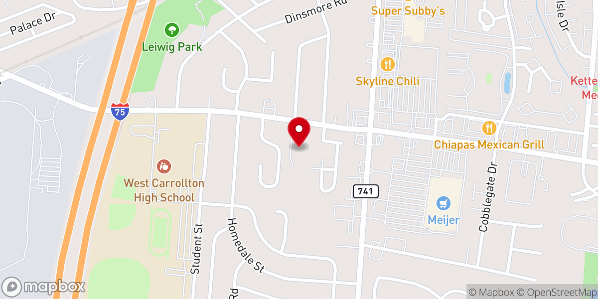 Map showing location of CALVARY SOUTH DAYTON
