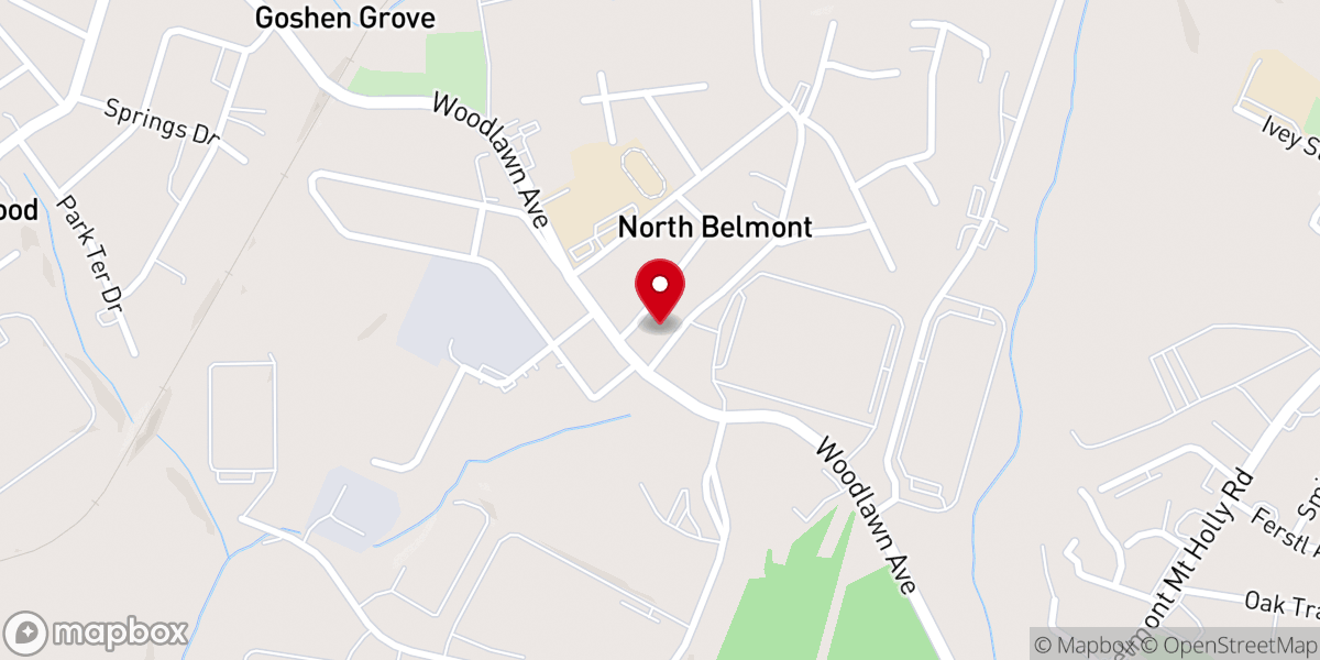 Map showing location of Goshen Presbyterian Church
