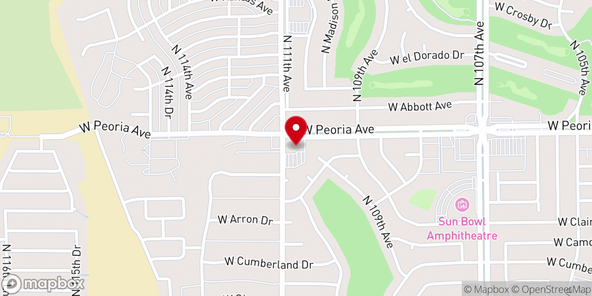 Map showing location of First Baptist Church Sun City
