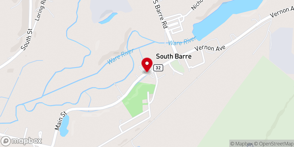 Map showing location of South Barre