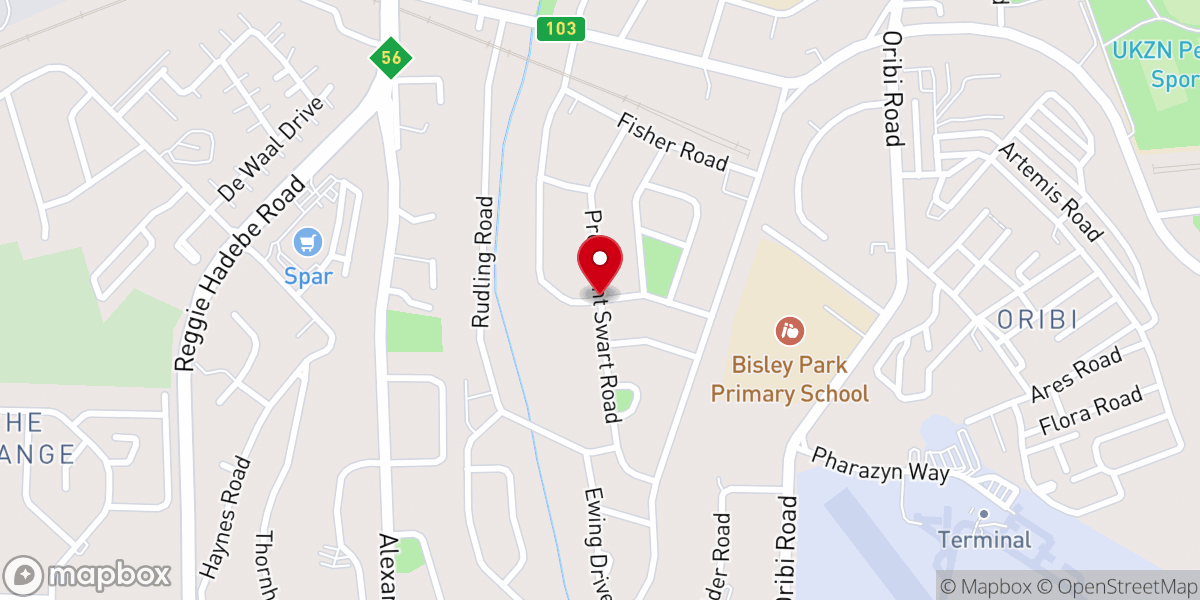 Map showing location of New Apostolic Church