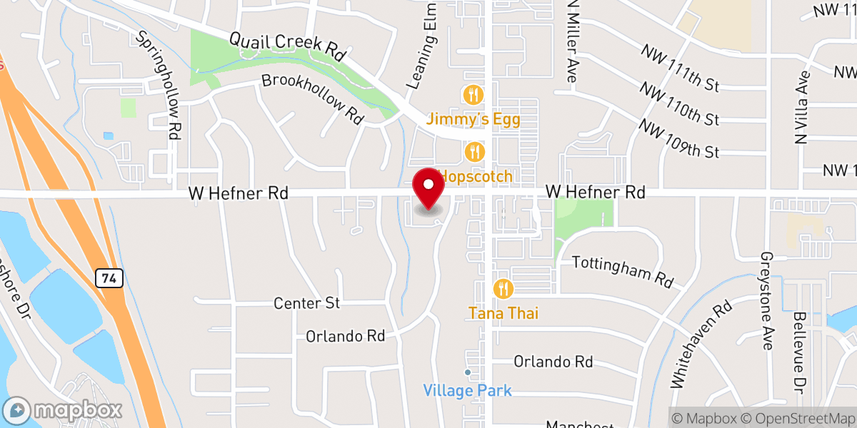 Map showing location of Our Lords Lutheran Church