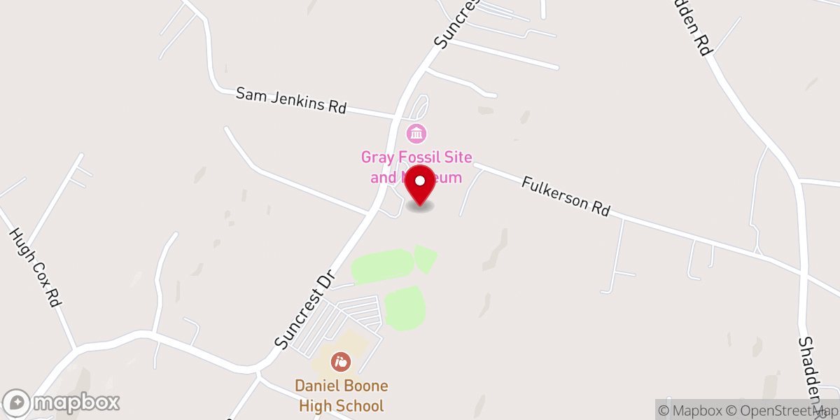 Map showing location of Crossroads Christian Church