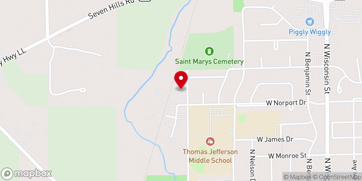 Map showing location of St Matthew Lutheran Church