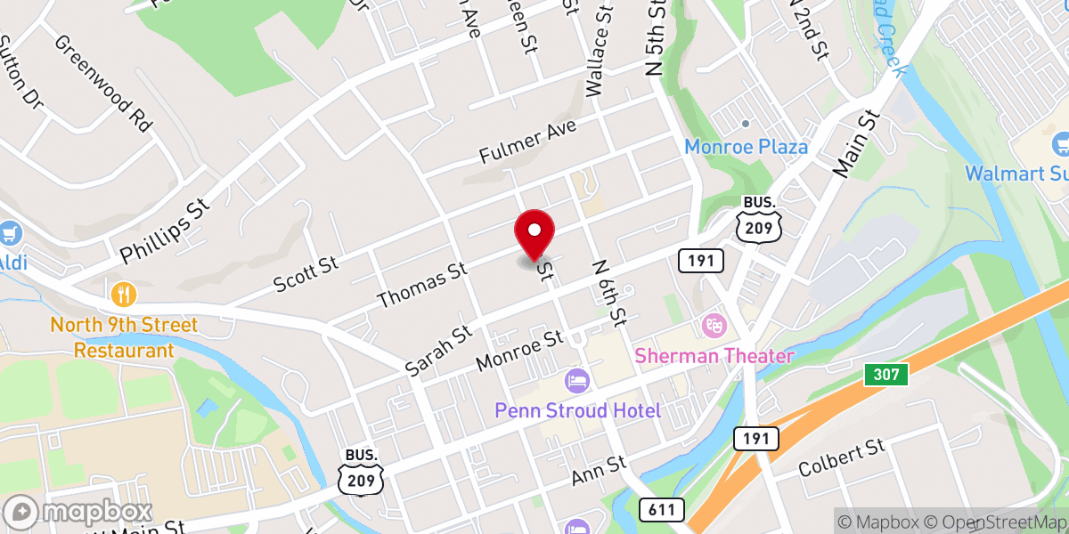 Map showing location of Christ Episcopal Church - Food Distribution Center
