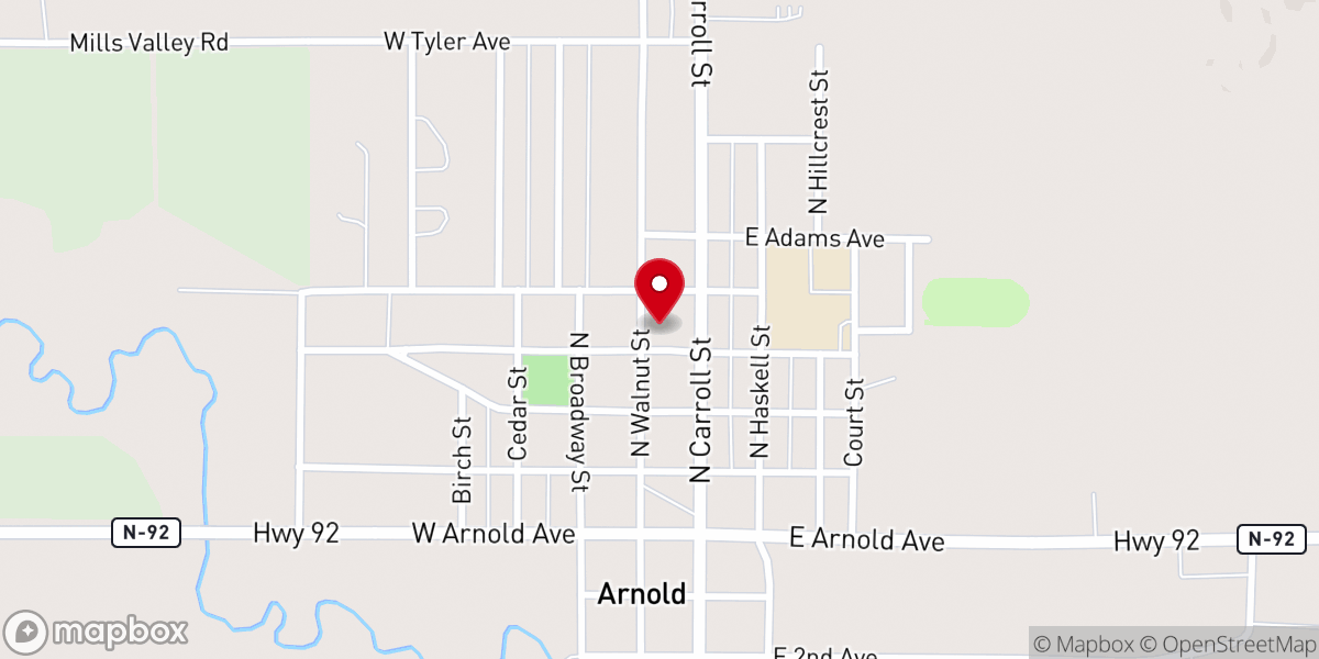 Map showing location of United Methodist Church