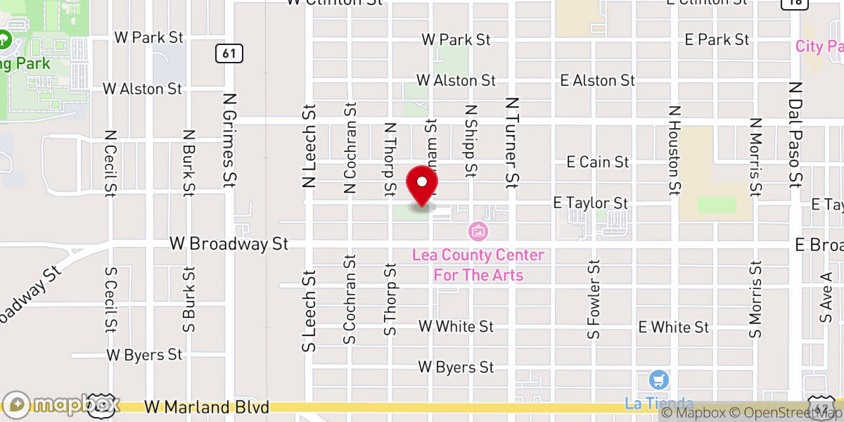 Map showing location of Eternal Life Assembly of God