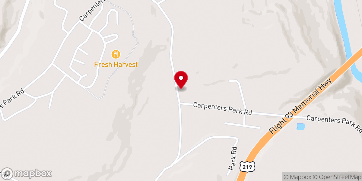 Map showing location of Carpenters Park Mennonite Church