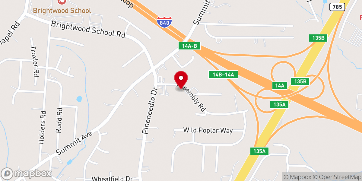 Map showing location of Zion Apostolic Church