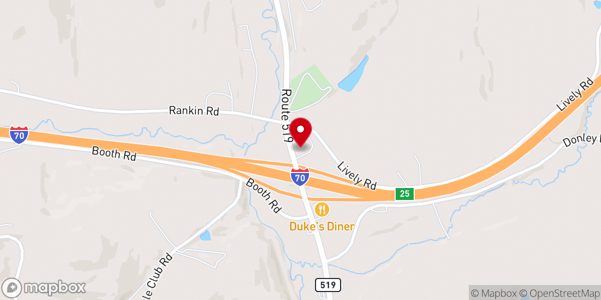Map showing location of Emmanuel United Presbyterian