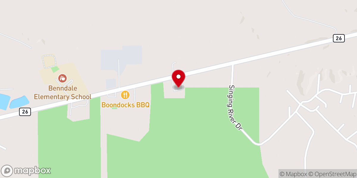 Map showing location of Riverside Full Gospel Church