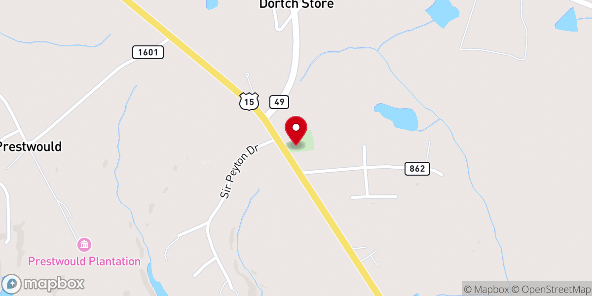 Map showing location of Bluestone Independent Baptist Church