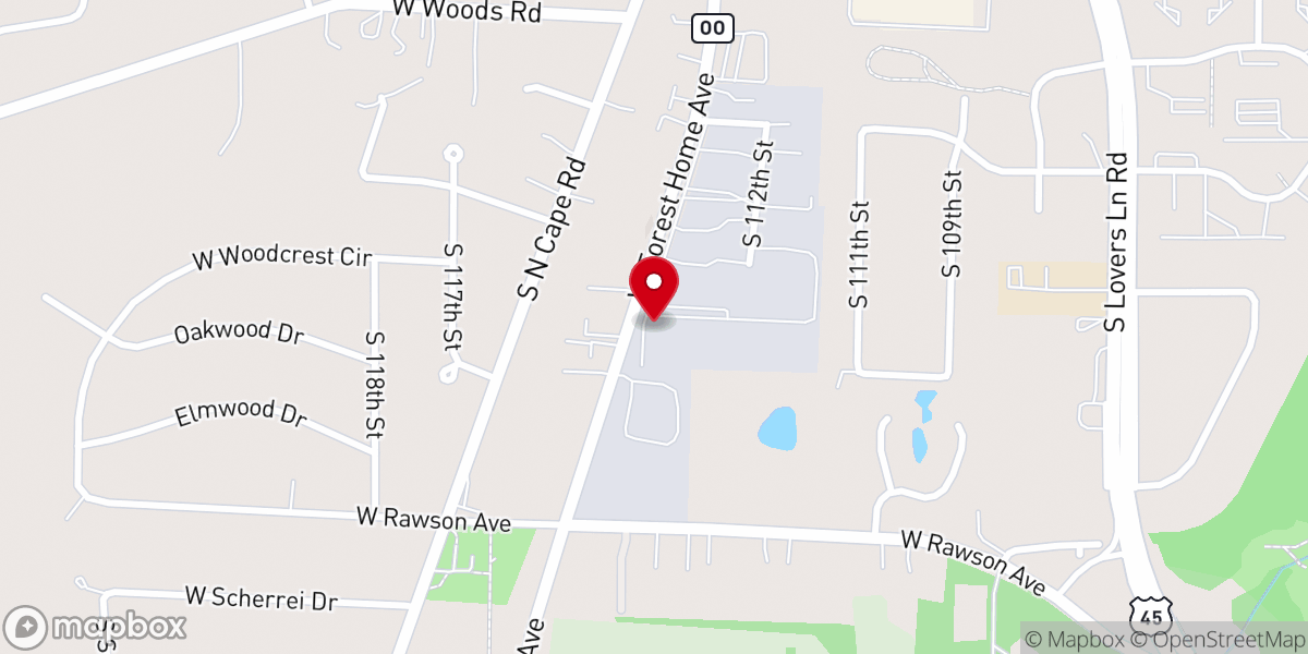 Map showing location of Root River Church