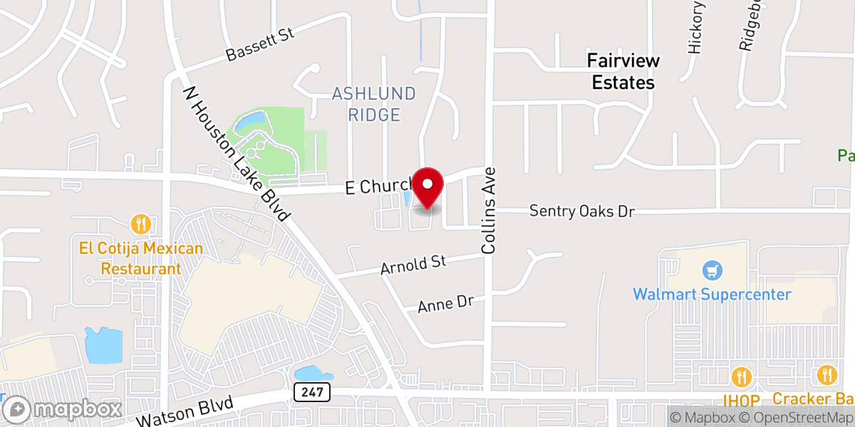 Map showing location of Centerville Police Department