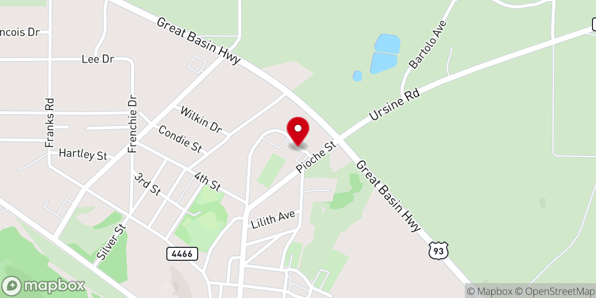 Map showing location of Pioche apartments