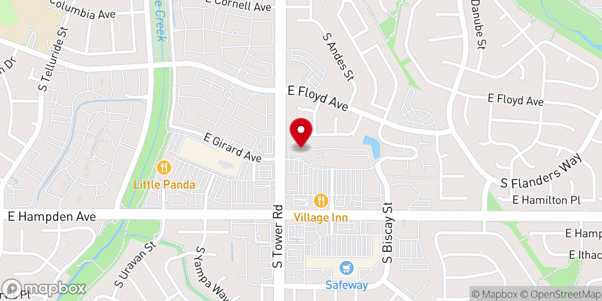 Map showing location of Crossroads Bible Church