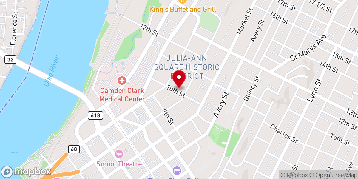 Map showing location of First United Methodist Church