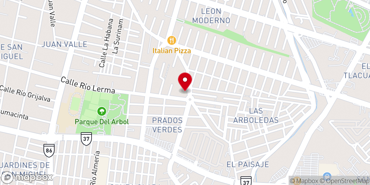Map showing location of Templo Del Sagrado Corazon De Jesus