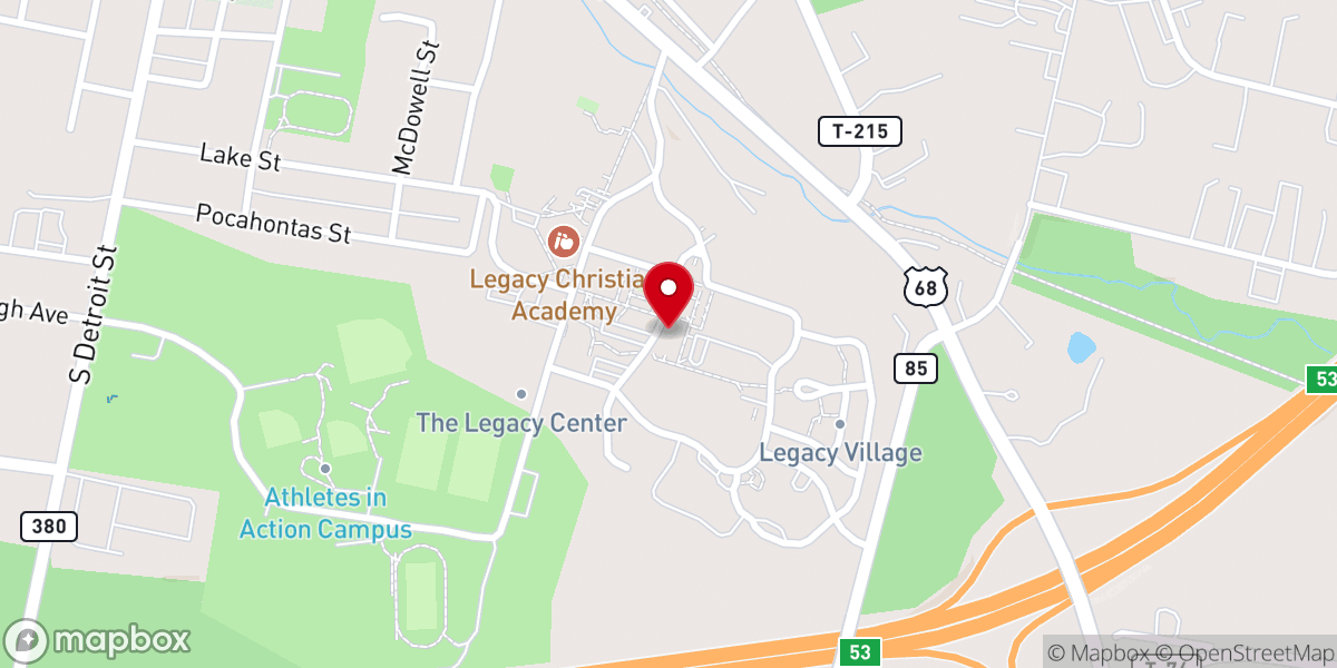 Map showing location of Schindler Banquet Center