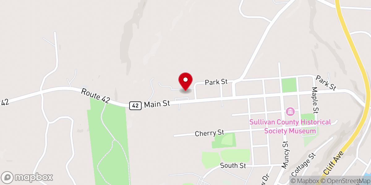 Map showing location of Highlands Healthcare and Rehabilitation Center