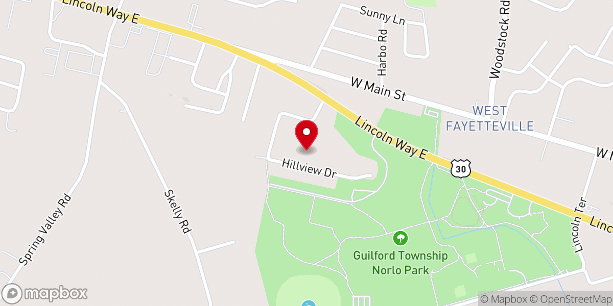 Map showing location of Calvary United Methodist Church