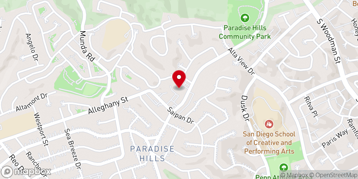 Map showing location of New Jerusalem Fellowship Church