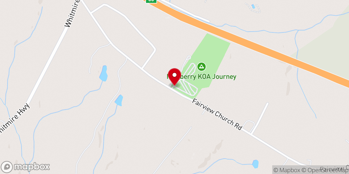 Map showing location of Newberry / I-26 / Sumter NF KOA Journey